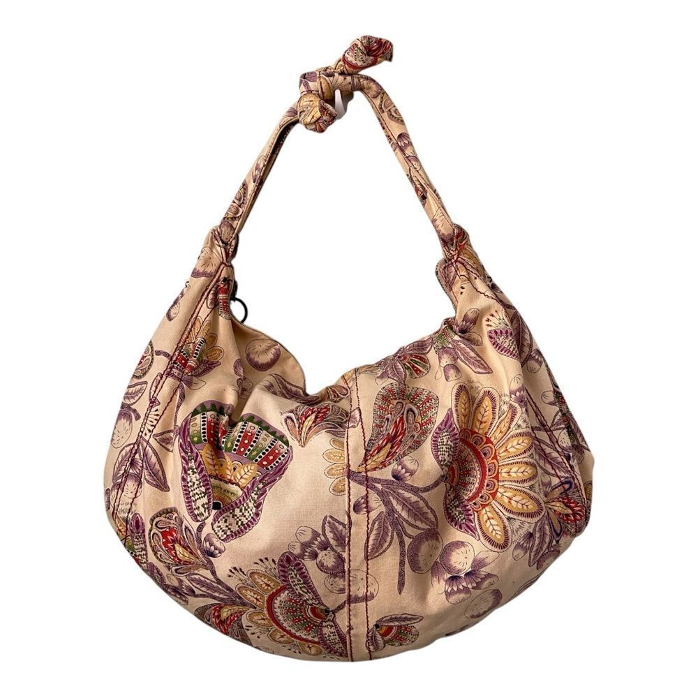 Lucky Brand Floral Hobo Bag - Cream and Red